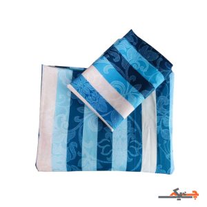 نیم ست روتختی کش دار راه راه آبی فیروزه‌ای (سبز آبی)