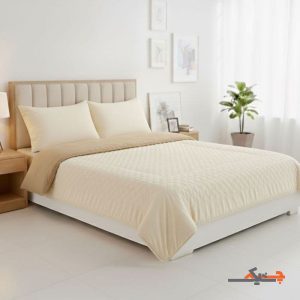 سرویس روتختی ساده دونفره 6 تکه کرم