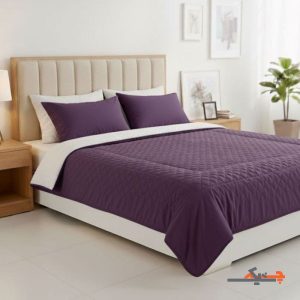 سرویس روتختی دونفره نخی بنفش پاییزه و بهاره