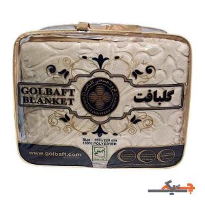 پتو گلبافت یکنفره ضخیم کرم