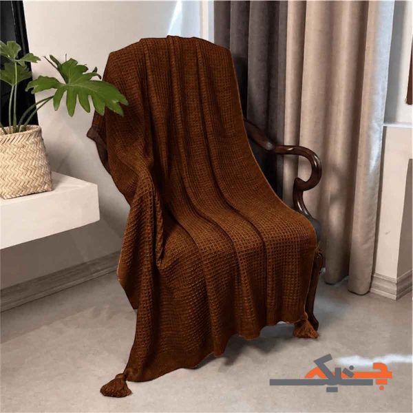 شال کاناپه و مبل قهوه ای پادینا