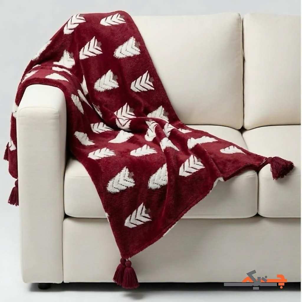 cheshik-zereshki-sefid-kaj-sofa-throw1 شال مبل شیک فانتزی زرشکی